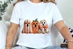 Halloween Patchwork Ghost PNG Product Image 3