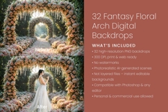 32 Fantasy Floral Arch Digital Backdrops Product Image 3