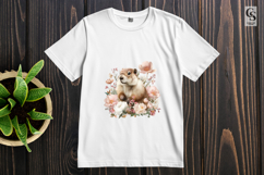 Watercolor Prairie Dog With Flowers Clipart Sublimation PNG Product Image 2