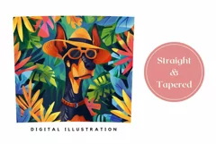 Tropical Tumbler Wrap, Doberman Pinscher Tumbler Design Product Image 3