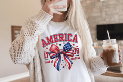 America 1776 Land Of The Free PNG T-Shirt|4th of July PNG Product Image 3