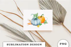 Watercolor Autumn Pumpkins png Product Image 3