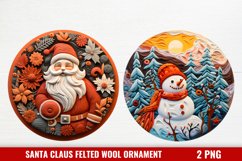 Santa Claus Felted Wool Ornament Product Image 1