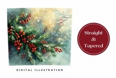 Watercolor Christmas Tumbler, Christmas Tree Tumbler Design Product Image 3