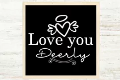 Love you deerly SVG, 14 February SVG Product Image 3