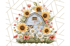 Vintage Cottagecore Barn PNG Clipart, Farmhouse Style Product Image 3