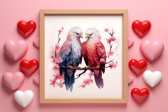 Breeds of Valentine Kissing Birds, Valentine's Day Clipart Product Image 3