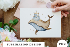 Watercolor Whale Dreams png Product Image 3