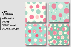 Pink and White Polka Dots Digital Paper Product Image 3