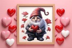 Black Gnome Valentines Day Clipart, Valentines Clipart Product Image 3