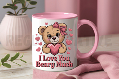 I Love You Beary Much PNG, Valentine's Day Sublimation PNG Product Image 3