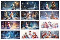 100 Snowman Mug Wrap Bundle, Christmas Sublimation, Santa Product Image 4