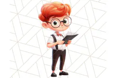 Boy Teacher Clipart PNG, Cute Male Teacher Illustration Product Image 3