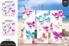 3D Inflatable Butterfly Tumbler | 3D Sublimation Wrap Product Image 1