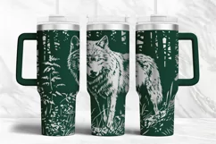 40oz Tumbler laser svg Wolf wrap | Engraved tumbler svg Product Image 2