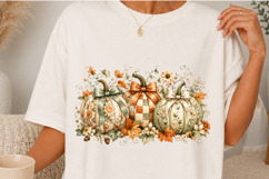 Spooky Season Pumpkin Floral Halloween SVG Product Image 1