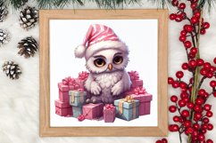 Cute Pink Christmas Animals Clipart Sublimation Product Image 3