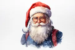 Watercolor Christmas blue Clipart PNG Product Image 3