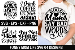 Funny Mom Life SVG Design - Hot Mess Express Product Image 1