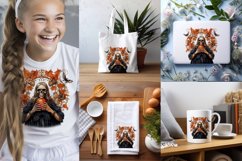 BEAUTY SKELETON WITH PUMPKIN| T-Shirt Sublimation PNG/JPEG Product Image 3