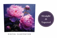 Peony Flowers Tumbler Sublimation, Peony Sublimation Design Product Image 3