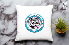 Cute Husky Snowflake Frame Clipart Sublimation PNG Product Image 3