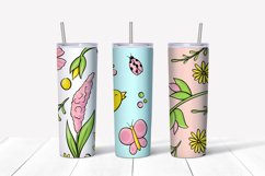 Summer sublimation design. Skinny tumbler wrap Product Image 2