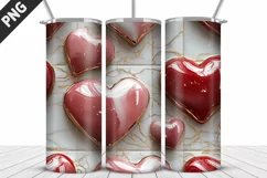 Valentines Love Skinny Tumbler PNG Wrap| Valentines Tumbler Product Image 2