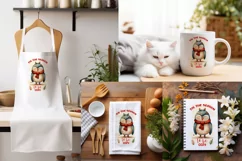 Tis the Season to be Cozy| Kitchen Towel Sublimation PNG Product Image 2