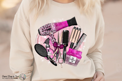 Pink Hairdresser PNG Glam Salon Tools Leopard Design Product Image 4
