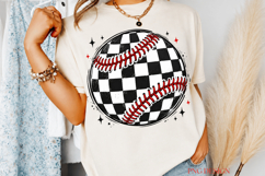 Checkerboard Baseball PNG, Baseball Sublimation Design Product Image 1