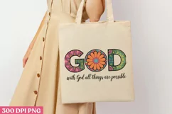 God with God all things PNG, Christian Jesus Sublimation P Product Image 3