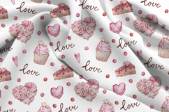 Sweets Heart Seamless Pattern, Valentines Digital Paper Product Image 3