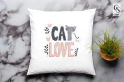 Cat Mom Love Cats Text Clipart PNG Product Image 3