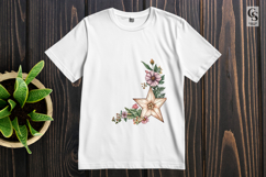 Watercolor Floral Star Clipart Sublimation PNG Product Image 3