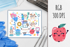 Cute tooth fairy vector set, dental care and oral hygiene Product Image 3
