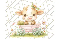 Pastel Farm Nursery PNG Clipart, Baby Animals And Elements Product Image 3