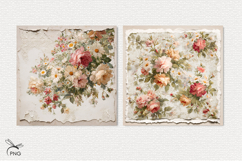 Vintage flowers digital paper Product Image 3