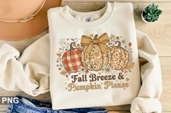 Fall Breeze And Pumpkin Sublimation - Halloween PNG Design Product Image 1