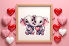Couple Animal Valentines Day Clipart, Watercolor Couple Product Image 3