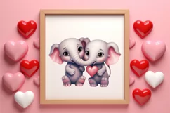 Couple Animal Valentines Day Clipart, Watercolor Couple Product Image 3