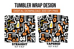 Abstract Shapes Outline Pattern Tumbler Wrap Product Image 3
