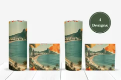 Summer Tumbler Sublimation, Tropical Beach Tumbler Wrap Product Image 3