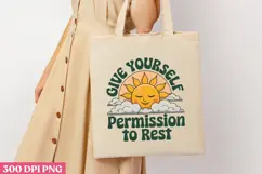 Give yourself permission to rest PNG, Mental Health Sublimat Product Image 3