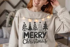 Merry Christmas SVG | Holiday Trees SVG PNG DXF Product Image 3
