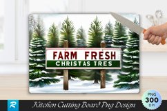 Farm Fresh Christmas Trees Cutting Board PNG Product Image 1