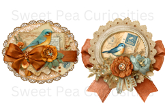 Tags, Flowers, Label, Ephemera, PNG, Junk Journal, clipart Product Image 3