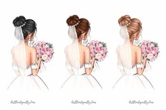 Bride and Bridesmaids Wedding Day Celebration Clipart Product Image 3