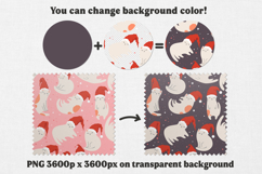 Seamless Christmas Cats Digital Paper, Cute Pattern Design Product Image 3