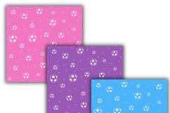 hand-drawn soccer ball digital papers Product Image 2